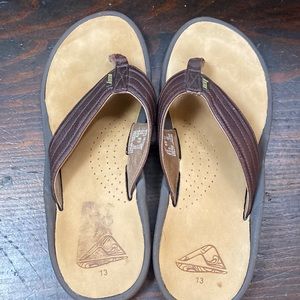 Brown Leather Reef Flip Flops
